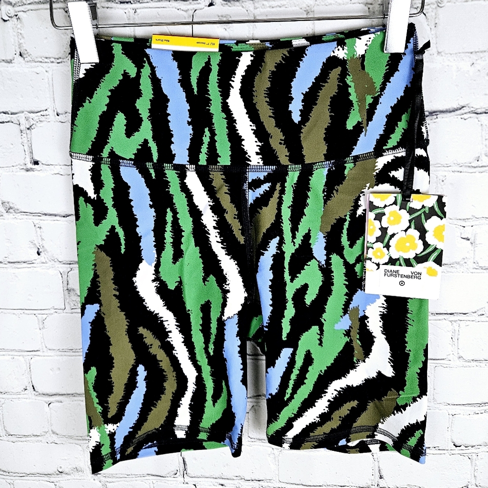 DIANE VON FURSTENBERG | abstract print bike shorts